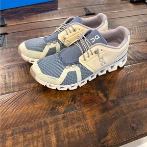 On Running Sneakers in Blue and Yellow size 7.5